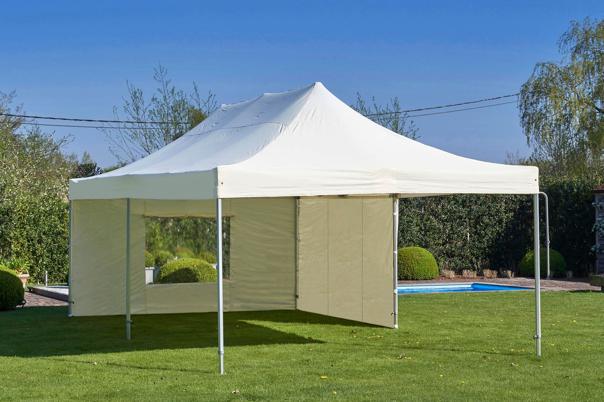 Vouwtent zandkleur 4m x 8m